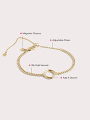 Double Beaded Charm Bracelet