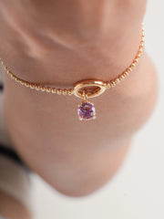 February Birthstone Charm - Amethyst