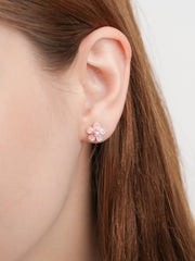 Carved Flower Stud Earrings