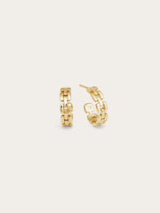 Classic Watch Link Hoop Earrings