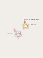 Yellow Star Enamel Moissanite Pendant