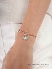 Reversible Green Stone Coin Charm