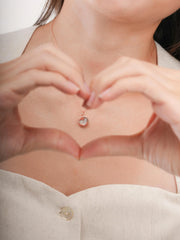 Pink Opal Copper Reversible Coin Necklace