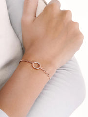 Delicate Curb Chain Charm Bracelet