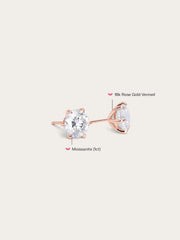 Moissanite Stud Earrings (1ct)