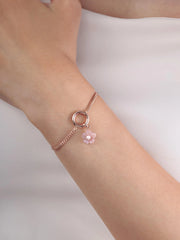 Delicate Curb Chain Charm Bracelet