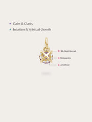 February Birthstone Charm - Amethyst