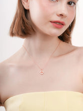 Cream Seashell Reversible Enamel Moissanite Necklace