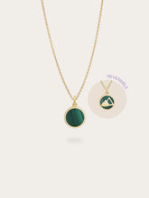 Malachite Reversible Coin Necklace