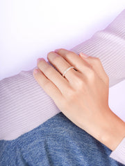 Reversible Purple Enamel Moissanite Ring