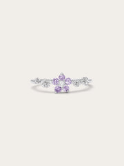 Lavender Flower Ring - Purple Sapphire