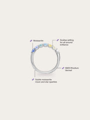 Beach-themed Moissanite Eternity Band