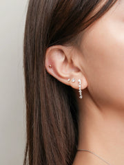 Glowing Moissanite Dangle Earrings