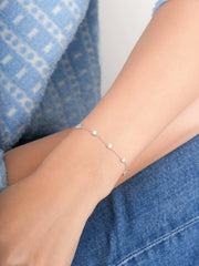 Winter Frost Moissanite Station Bracelet