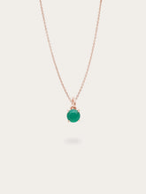 May Birthstone Necklace - Green Agate