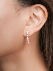 Glowing Moissanite Dangle Earrings