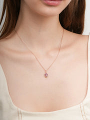 Carved Purple Necklace