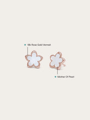 Mother of Pearl Sakura Stud Earrings