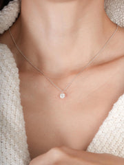 Floating Moissanite Necklace (1ct)