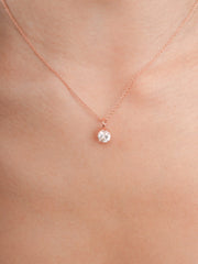April Birthstone Necklace - White Topaz