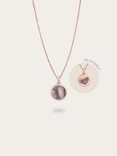 Pink Opal Copper Reversible Coin Necklace