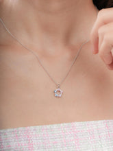Lilac Sunset Moissanite Cluster Jewelry Necklace