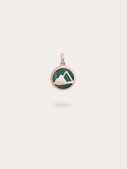Reversible Green Stone Coin Charm