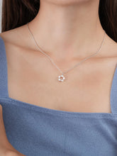 Snow White Moissanite Cluster Necklace