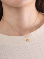 Carved Flower Necklace