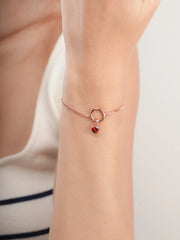 January Birthstone Garnet Charm