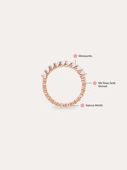 Sakura Moissanite Eternity Band - Reversible