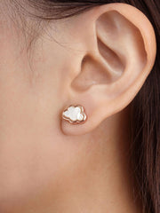 Mother of Pearl Cloud Stud Earrings