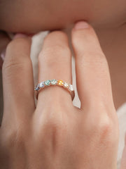 Beach-themed Moissanite Eternity Band