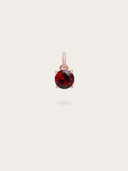 January Birthstone Garnet Charm