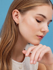 Pavé Moissanite Huggie Earrings