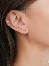 August Birthstone Mini Hoop Earrings with Peridot