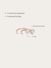 October Birthstone Mini Opal Hoop Earrings