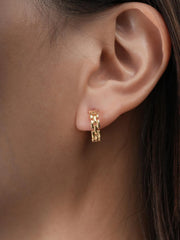 Classic Watch Link Hoop Earrings