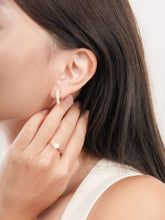 Baroque Pearl Row Huggie Earrings