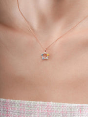 Beachside Moissanite Cluster Necklace