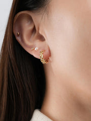 Classic Watch Link Hoop Earrings