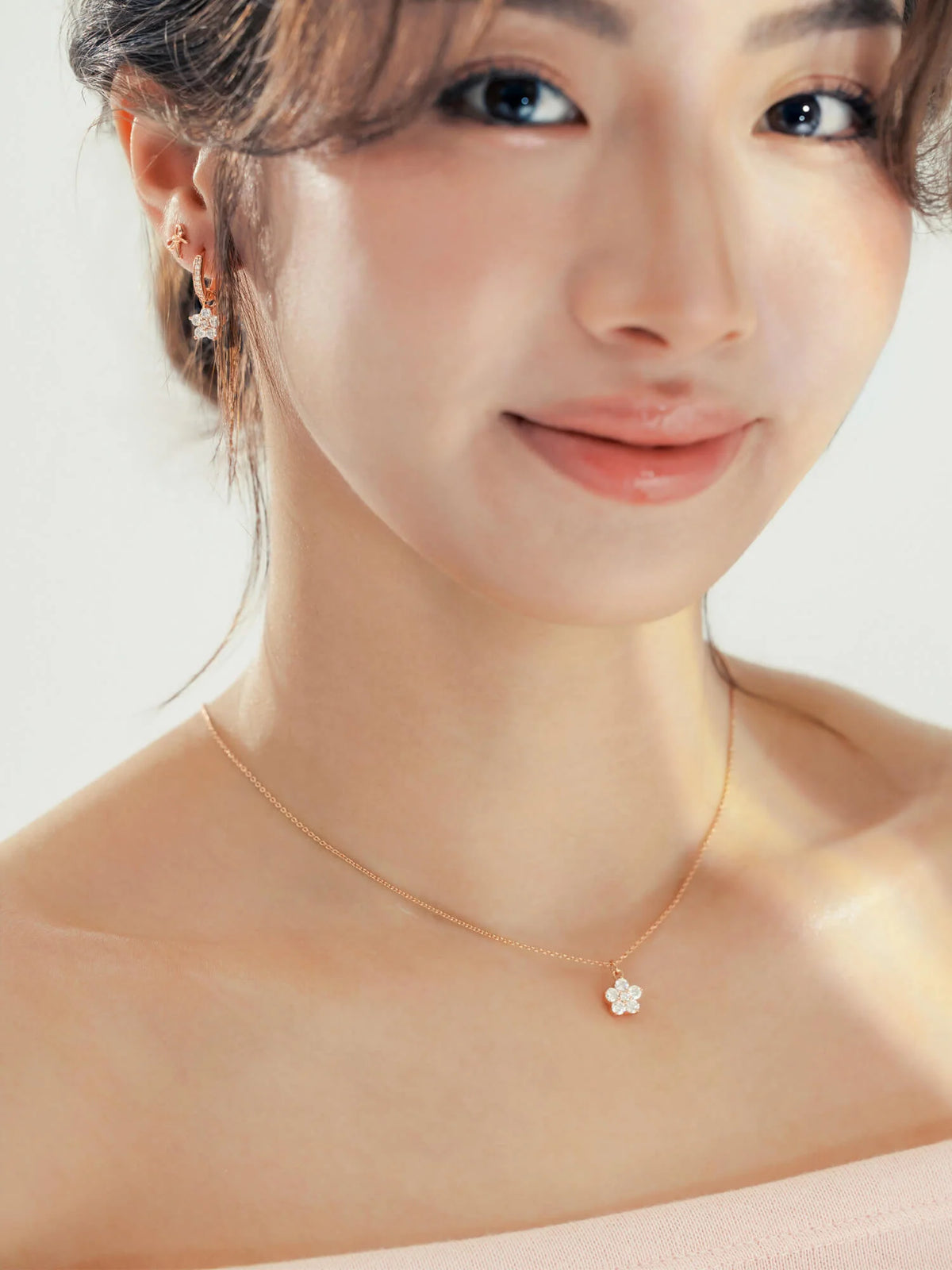 Reversible Cherry Blossom Necklace