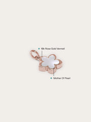 Mother of Pearl Reversible Flower Charm