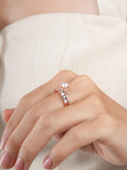 Solitaire Moissanite Arch Ring