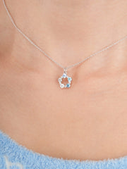 Winter Frost Moissanite Cluster Jewelry Necklace