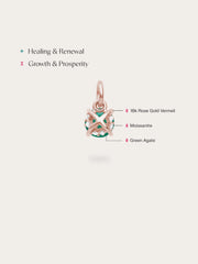 May Birthstone Charm - Green Agate