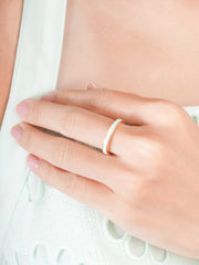 Mint Enamel Moissanite Reversible Ring