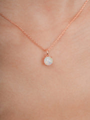 October Birthstone Necklace - Opal