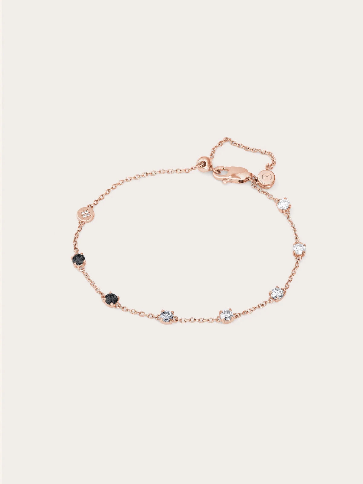 Midnight Glow Moissanite Station Bracelet
