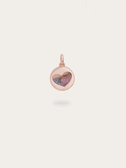 Pink Opal Copper Reversible Coin Ornament